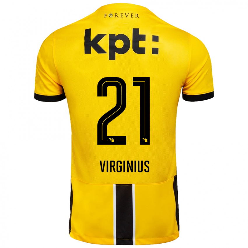 Bambino Maglia Alan Virginius #21 Giallo Nero Kit Gara Home 2024/25 Maglietta