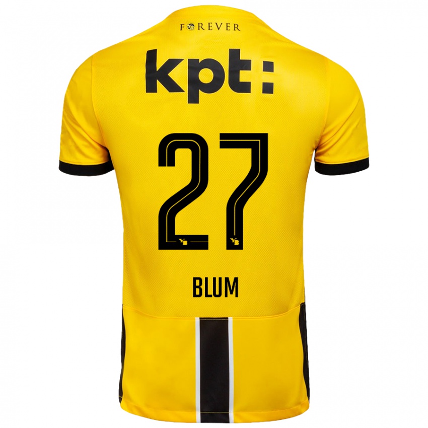 Bambino Maglia Lewin Blum #27 Giallo Nero Kit Gara Home 2024/25 Maglietta