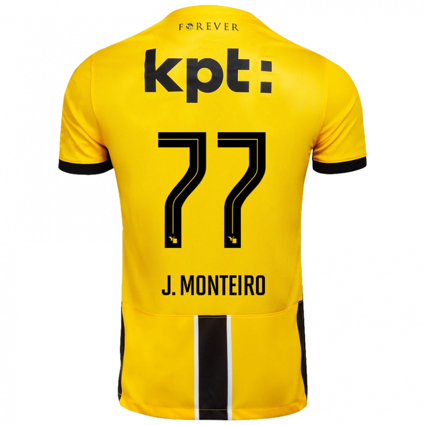 Bambino Maglia Joël Monteiro #77 Giallo Nero Kit Gara Home 2024/25 Maglietta