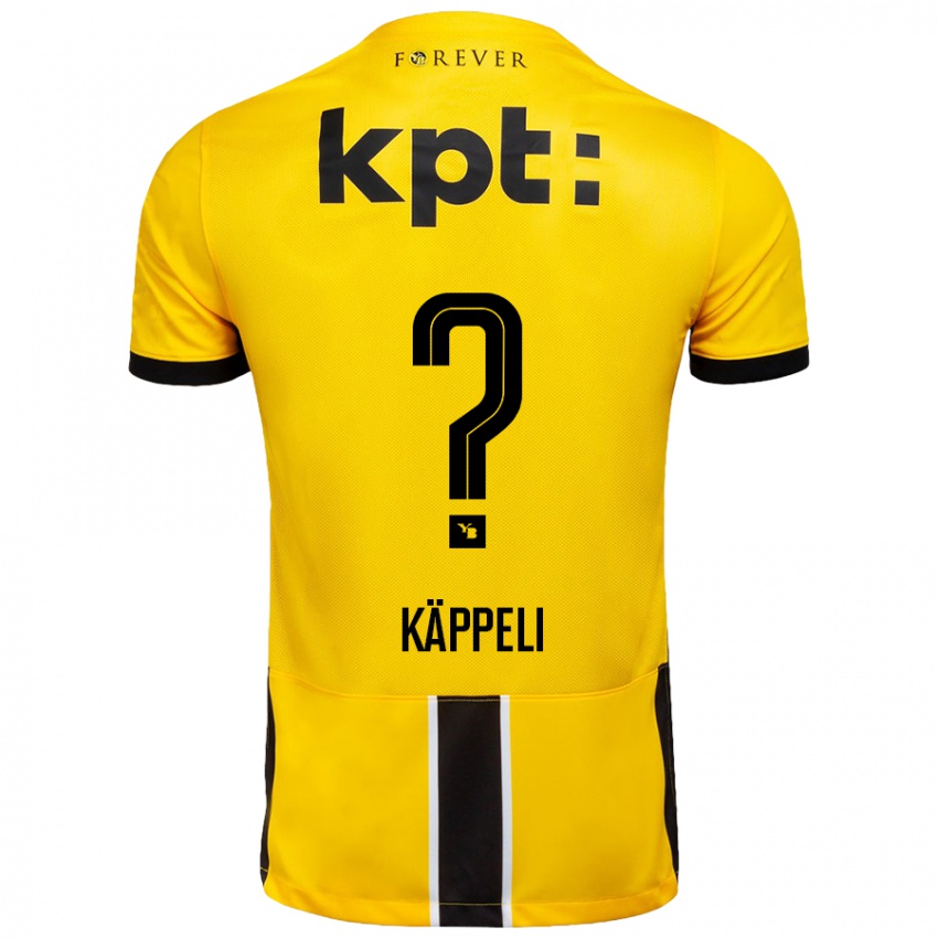 Bambino Maglia Cuno Käppeli #0 Giallo Nero Kit Gara Home 2024/25 Maglietta