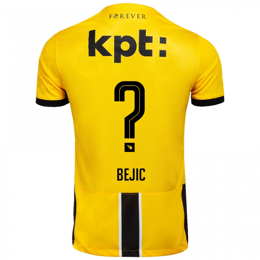 Bambino Maglia Endrit Bejic #0 Giallo Nero Kit Gara Home 2024/25 Maglietta