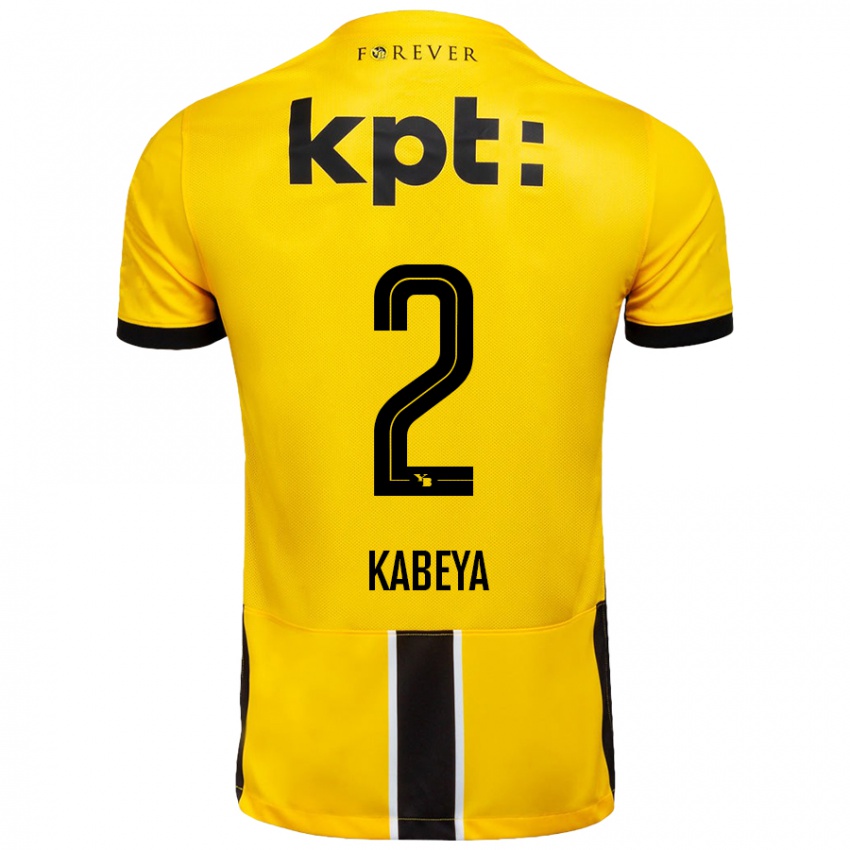 Bambino Maglia Benjamin Kabeya #2 Giallo Nero Kit Gara Home 2024/25 Maglietta