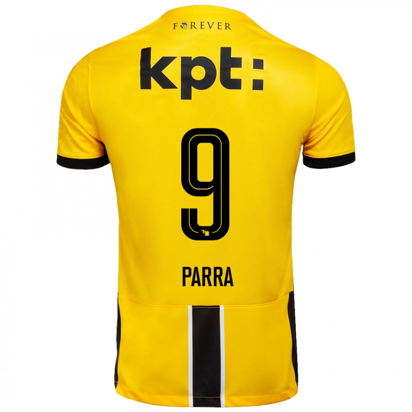 Bambino Maglia Hugo Parra #9 Giallo Nero Kit Gara Home 2024/25 Maglietta