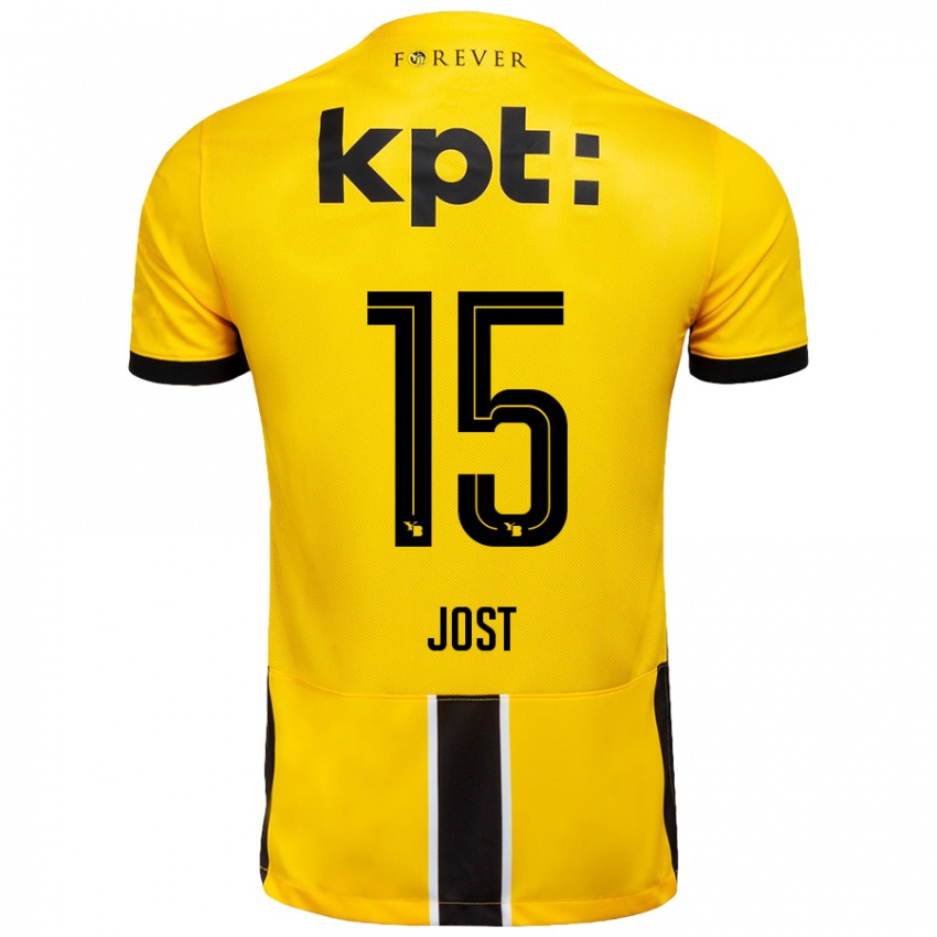 Bambino Maglia Tristan Jost #15 Giallo Nero Kit Gara Home 2024/25 Maglietta