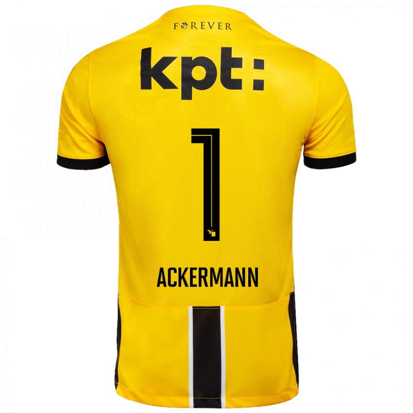 Bambino Maglia Jara Ackermann #1 Giallo Nero Kit Gara Home 2024/25 Maglietta