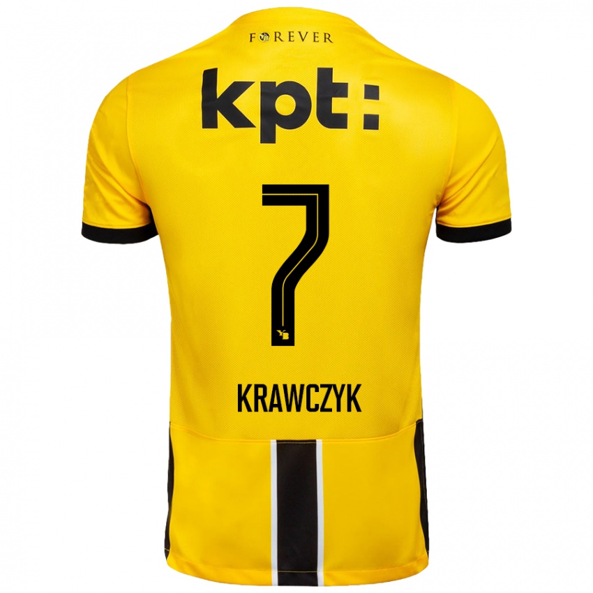 Bambino Maglia Caroline Krawczyk #7 Giallo Nero Kit Gara Home 2024/25 Maglietta