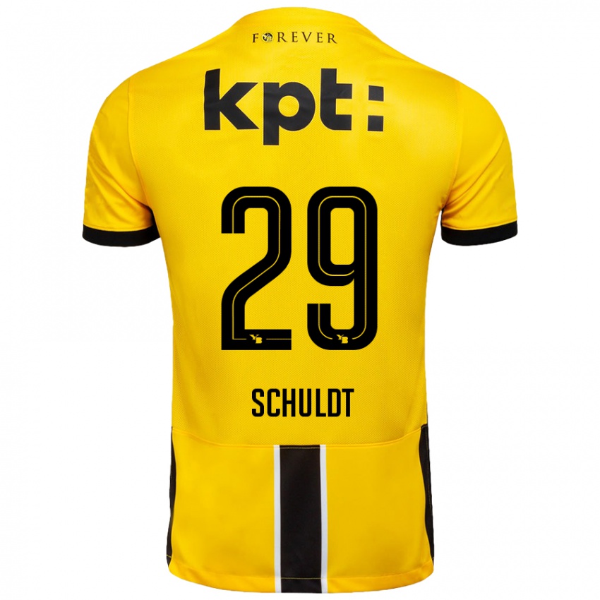 Bambino Maglia Inga Schuldt #29 Giallo Nero Kit Gara Home 2024/25 Maglietta