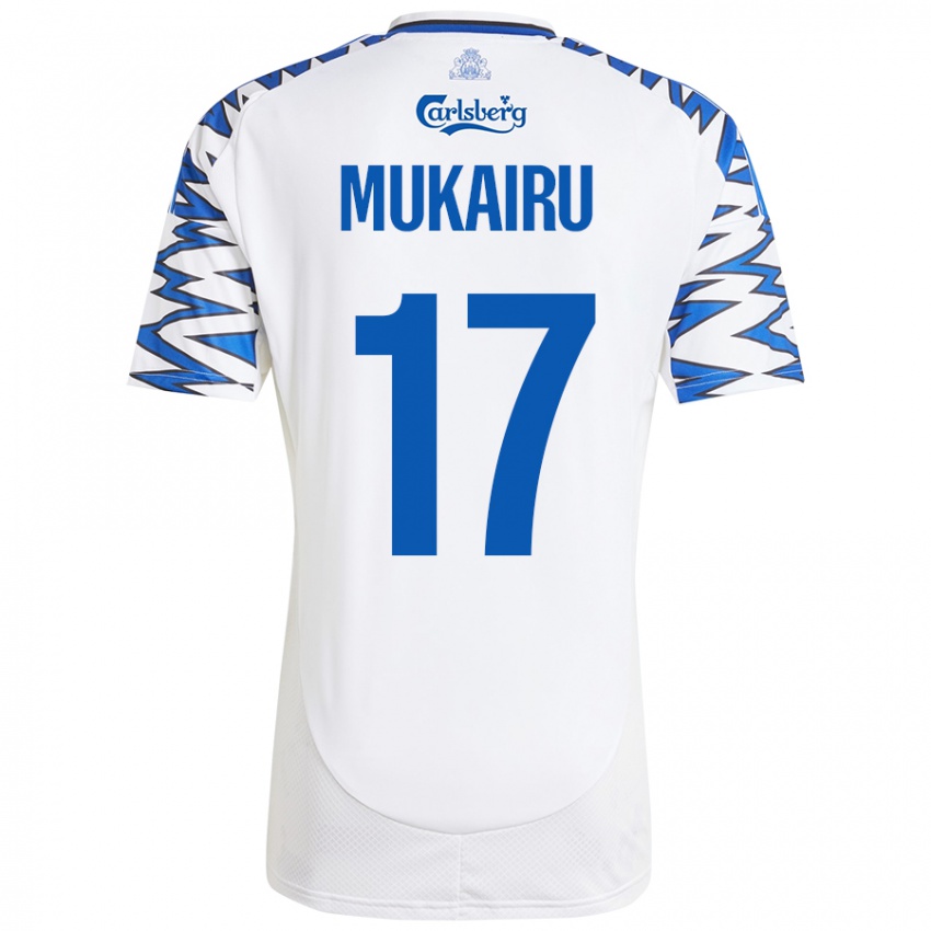 Bambino Maglia Paul Mukairu #17 Bianco Azzurro Kit Gara Home 2024/25 Maglietta