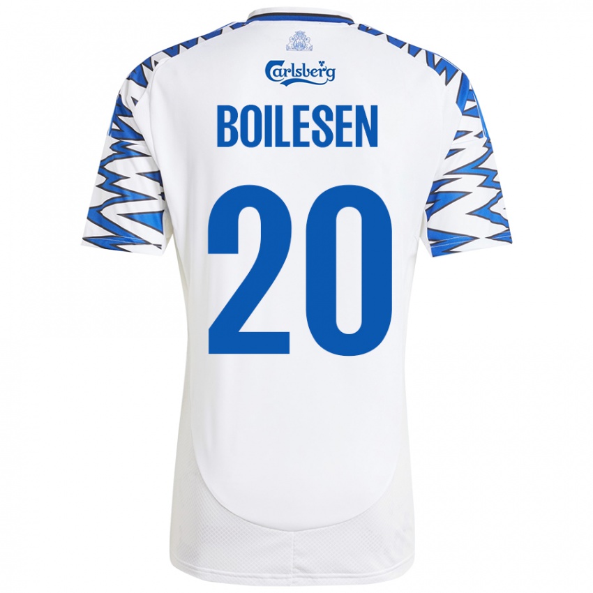 Bambino Maglia Nicolai Boilesen #20 Bianco Azzurro Kit Gara Home 2024/25 Maglietta