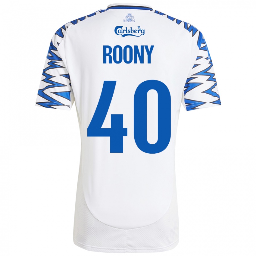 Bambino Maglia Roony Bardghji #40 Bianco Azzurro Kit Gara Home 2024/25 Maglietta