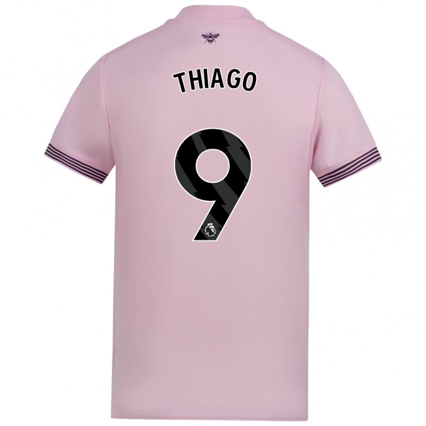 Bambino Maglia Igor Thiago #9 Rosa Kit Gara Away 2024/25 Maglietta