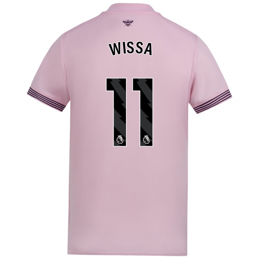 Bambino Maglia Yoane Wissa #11 Rosa Kit Gara Away 2024/25 Maglietta