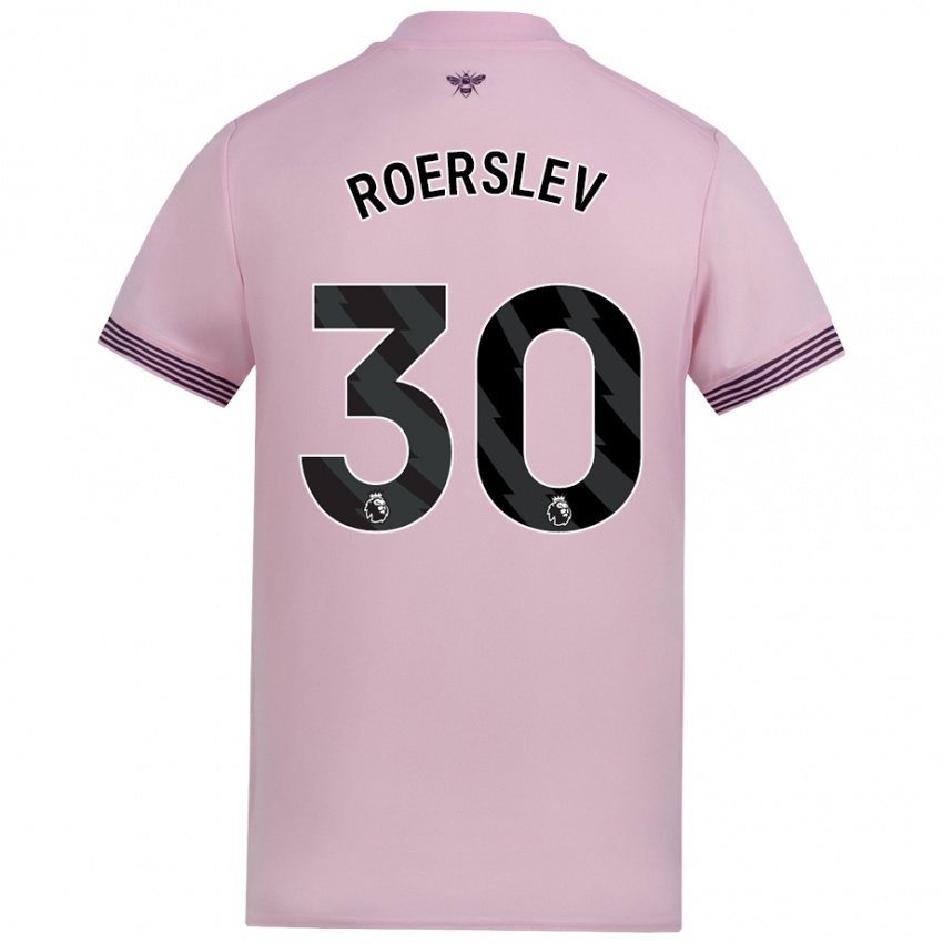 Bambino Maglia Mads Roerslev #30 Rosa Kit Gara Away 2024/25 Maglietta