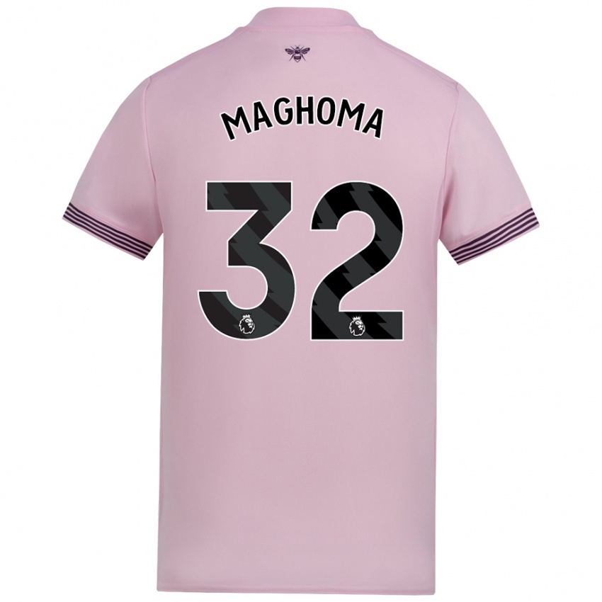 Bambino Maglia Paris Maghoma #32 Rosa Kit Gara Away 2024/25 Maglietta