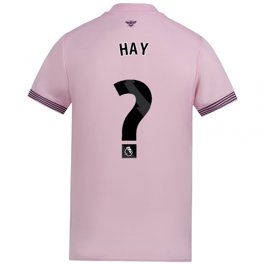 Bambino Maglia Ashley Hay #0 Rosa Kit Gara Away 2024/25 Maglietta