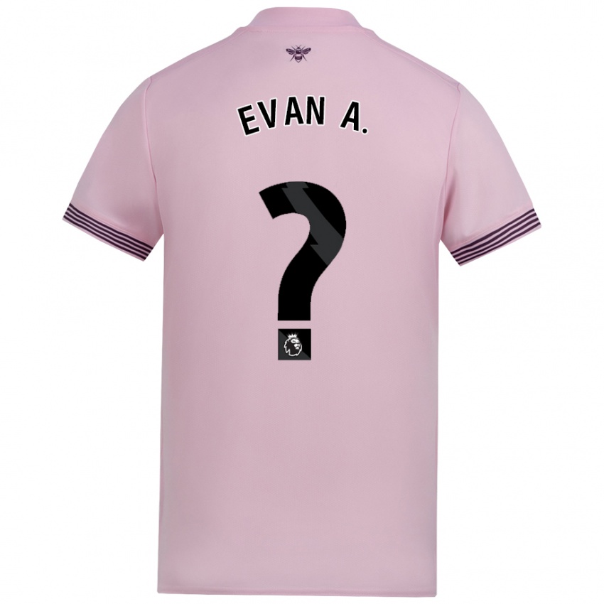 Bambino Maglia Evan Anderson #0 Rosa Kit Gara Away 2024/25 Maglietta