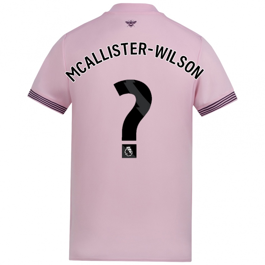 Bambino Maglia Zack Mcallister-Wilson #0 Rosa Kit Gara Away 2024/25 Maglietta