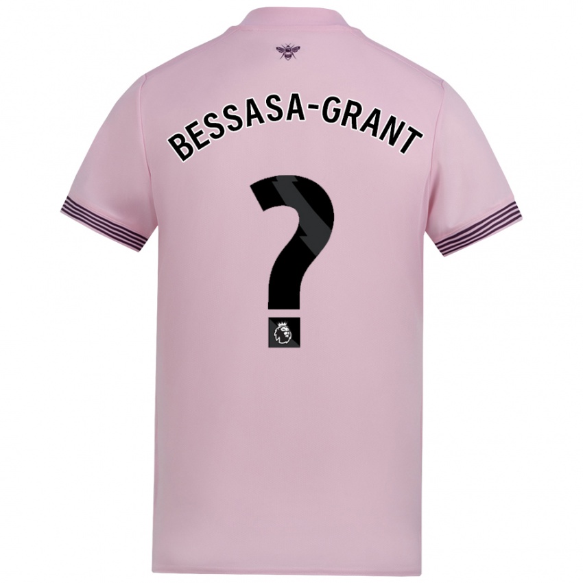 Bambino Maglia Mekhai Bessasa-Grant #0 Rosa Kit Gara Away 2024/25 Maglietta