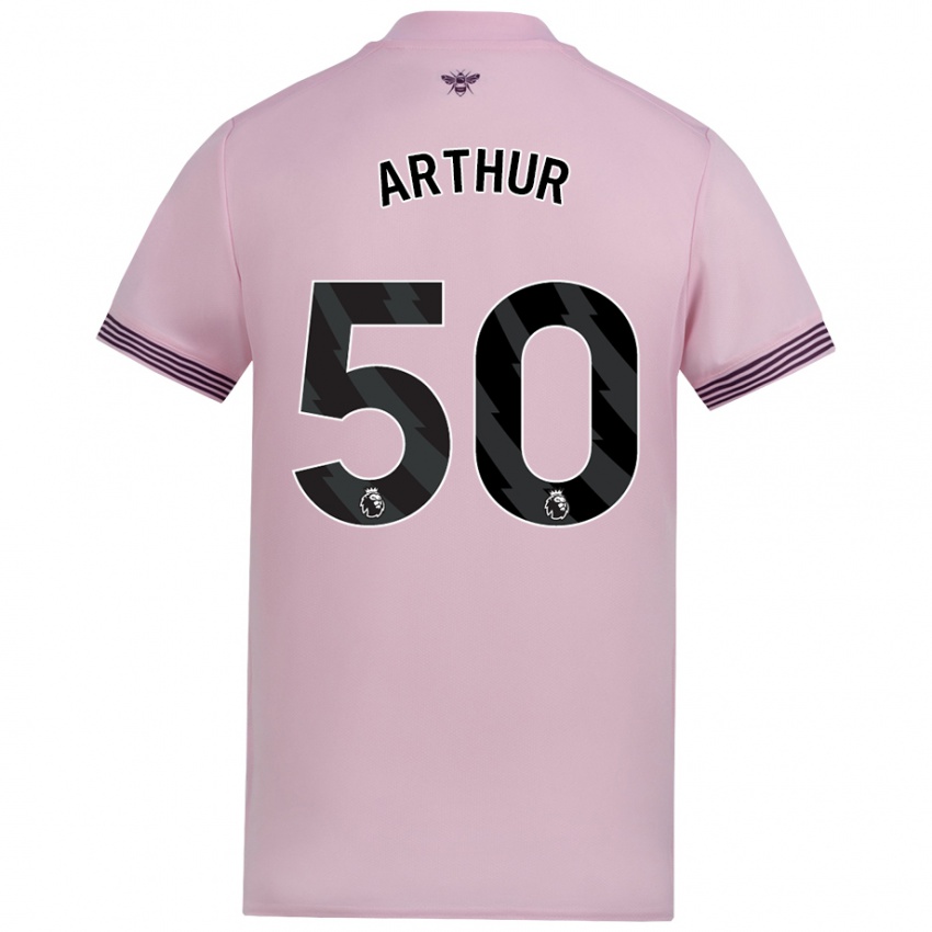 Bambino Maglia Benjamin Arthur #50 Rosa Kit Gara Away 2024/25 Maglietta