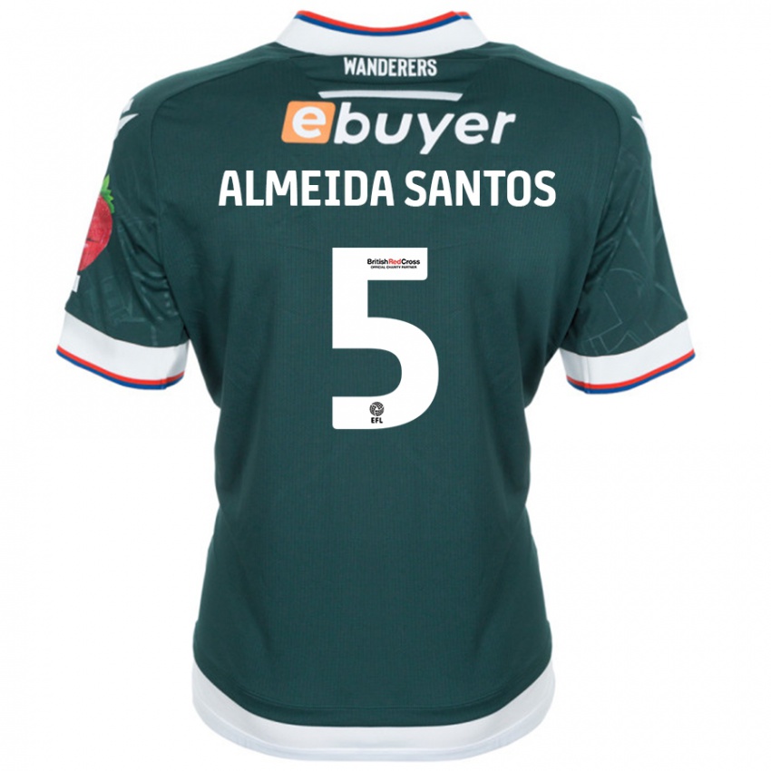 Bambino Maglia Ricardo Santos #5 Verde Scuro Kit Gara Away 2024/25 Maglietta