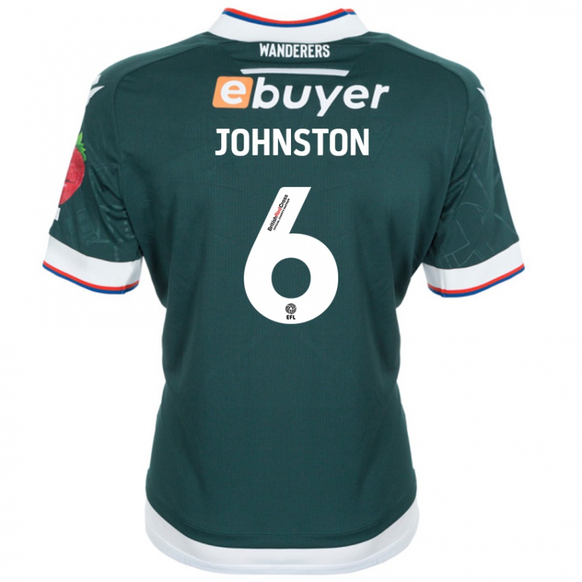 Bambino Maglia George Johnston #6 Verde Scuro Kit Gara Away 2024/25 Maglietta