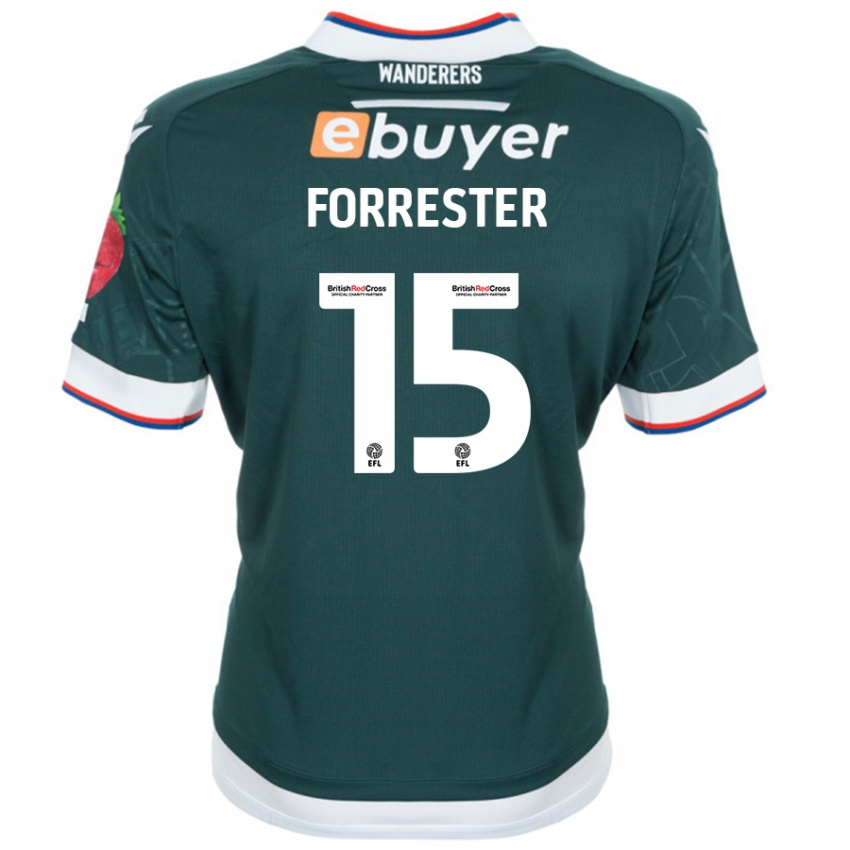 Bambino Maglia Will Forrester #15 Verde Scuro Kit Gara Away 2024/25 Maglietta