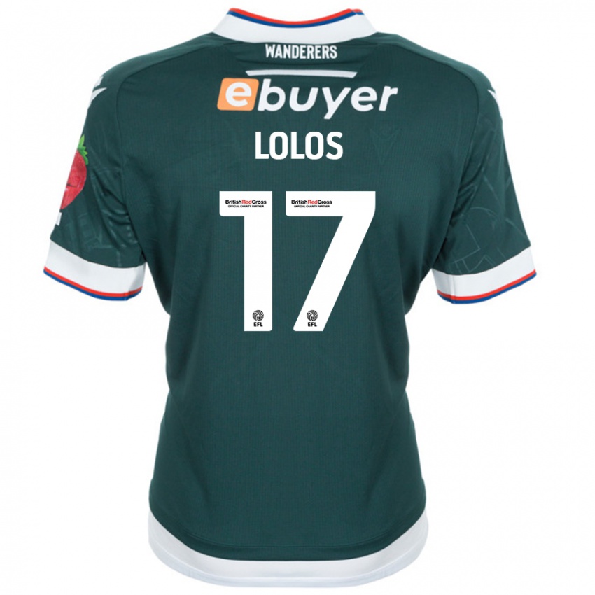 Bambino Maglia Klaidi Lolos #17 Verde Scuro Kit Gara Away 2024/25 Maglietta