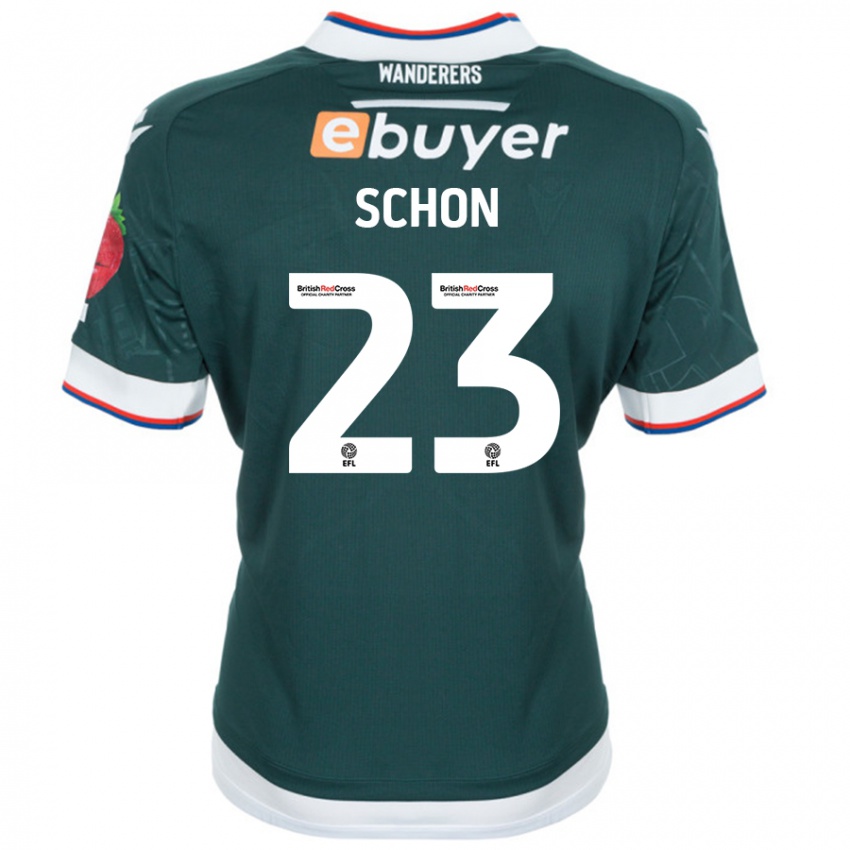 Bambino Maglia Szabolcs Schön #23 Verde Scuro Kit Gara Away 2024/25 Maglietta