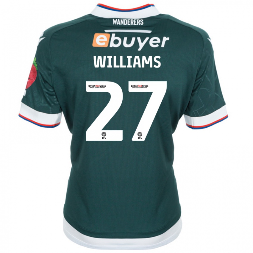 Bambino Maglia Randell Williams #27 Verde Scuro Kit Gara Away 2024/25 Maglietta