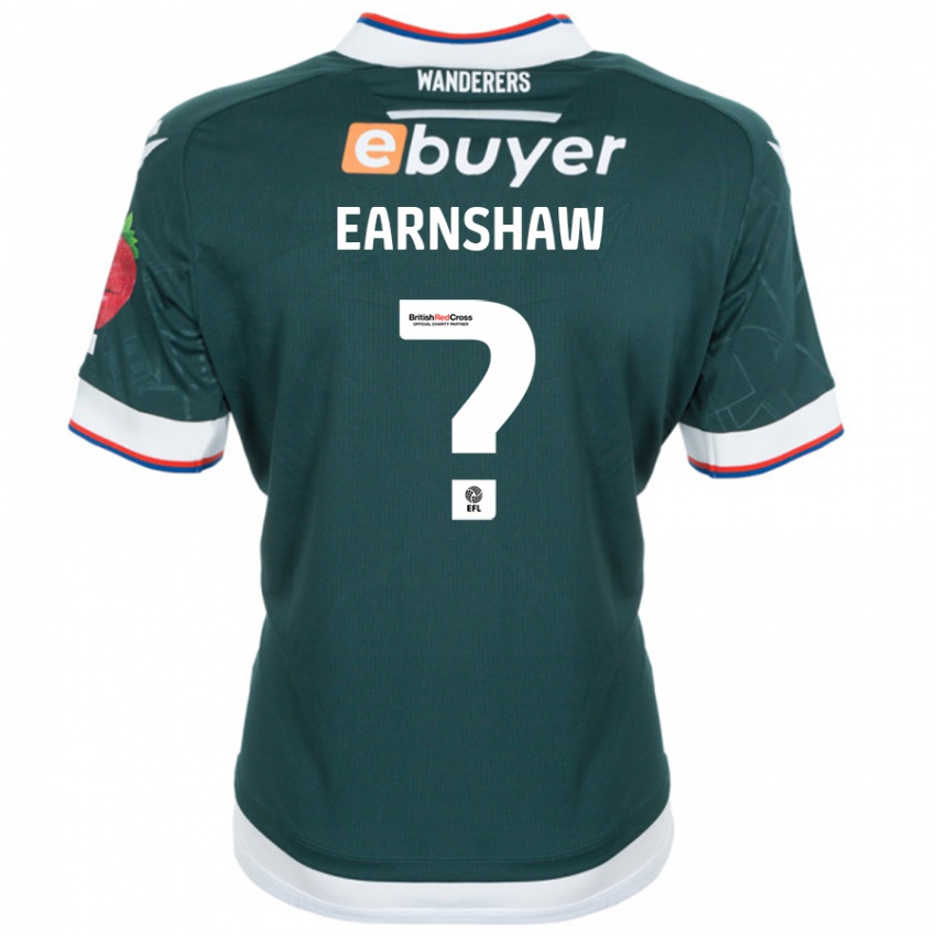 Bambino Maglia Lucy Earnshaw #0 Verde Scuro Kit Gara Away 2024/25 Maglietta