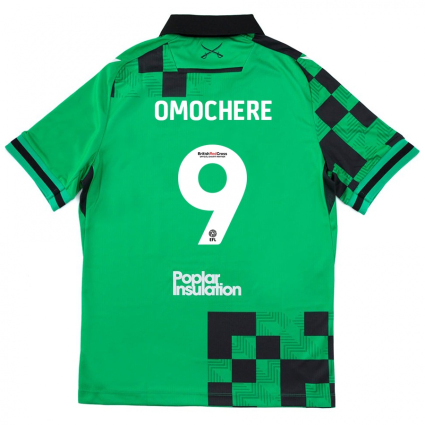 Bambino Maglia Promise Omochere #9 Verde Nero Kit Gara Away 2024/25 Maglietta