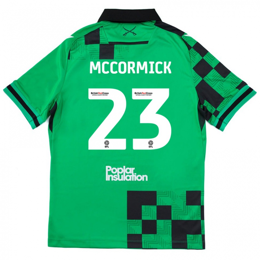 Bambino Maglia Luke Mccormick #23 Verde Nero Kit Gara Away 2024/25 Maglietta