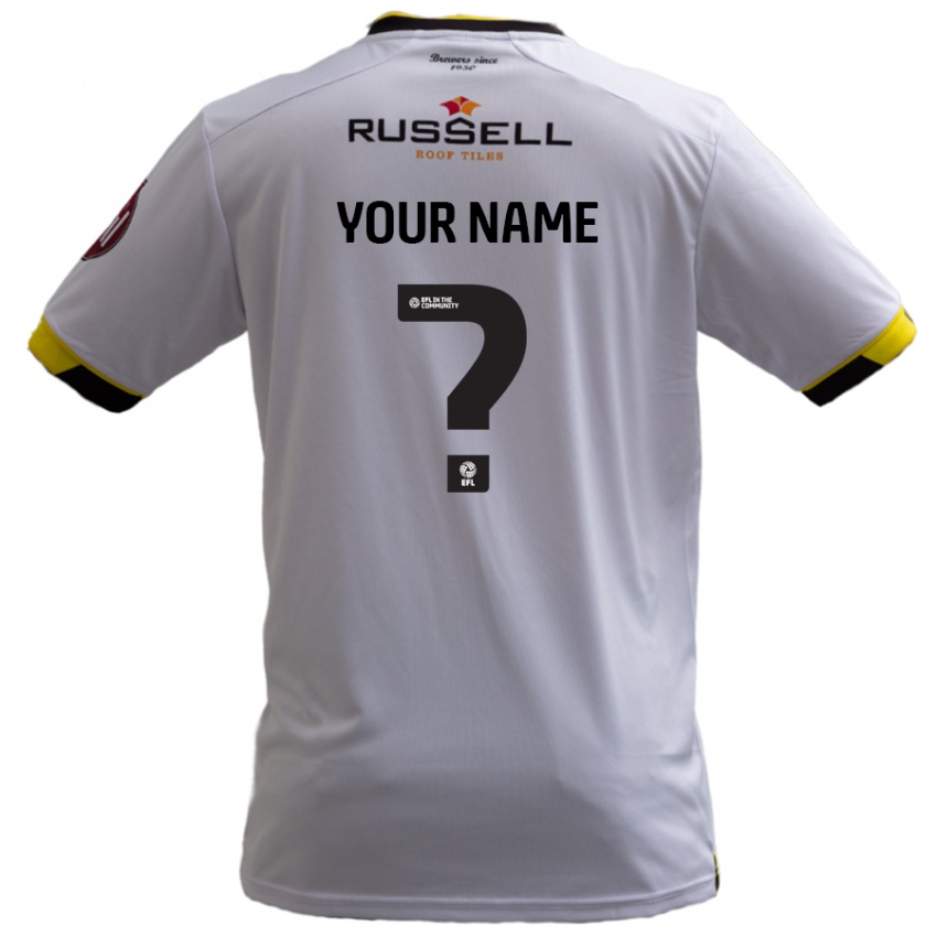 Bambino Maglia Il Tuo Nome #0 Bianco Kit Gara Away 2024/25 Maglietta