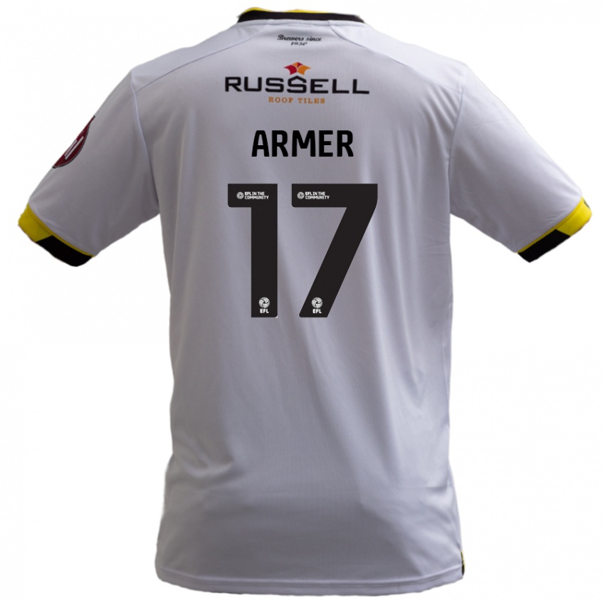 Bambino Maglia Jack Armer #17 Bianco Kit Gara Away 2024/25 Maglietta