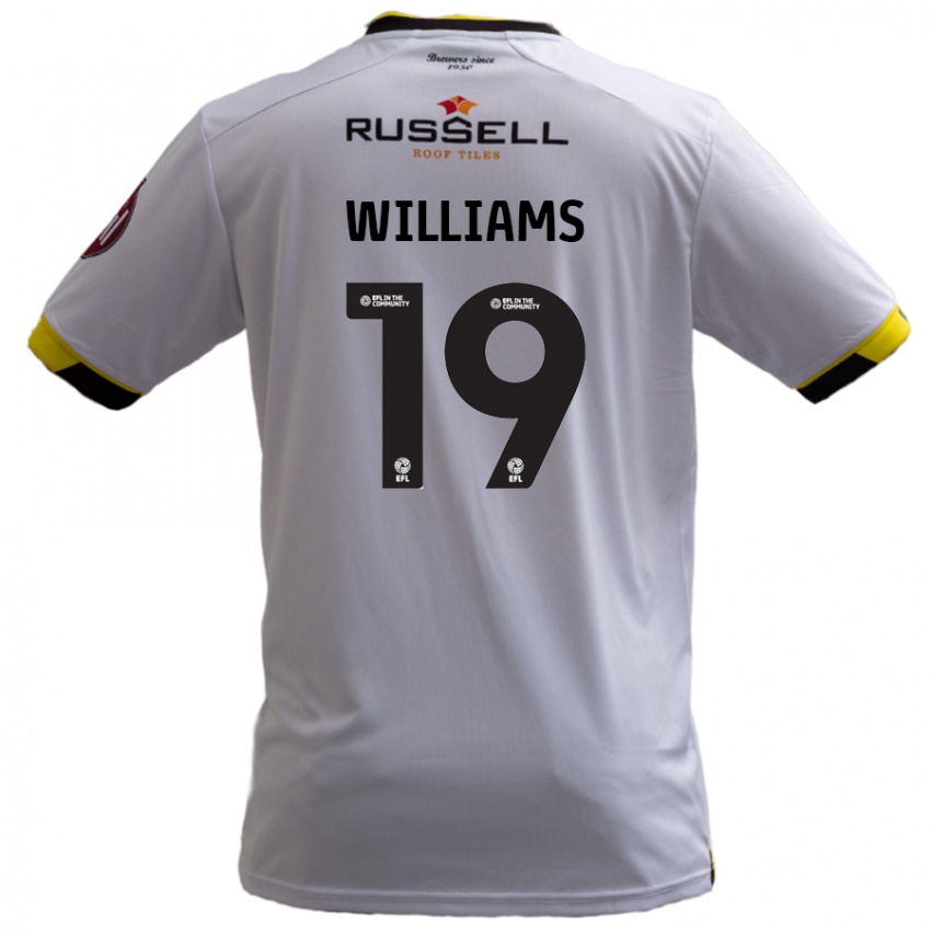 Bambino Maglia Dylan Williams #19 Bianco Kit Gara Away 2024/25 Maglietta