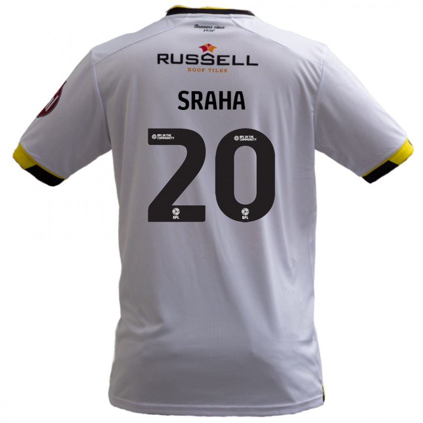 Bambino Maglia Jason Sraha #20 Bianco Kit Gara Away 2024/25 Maglietta