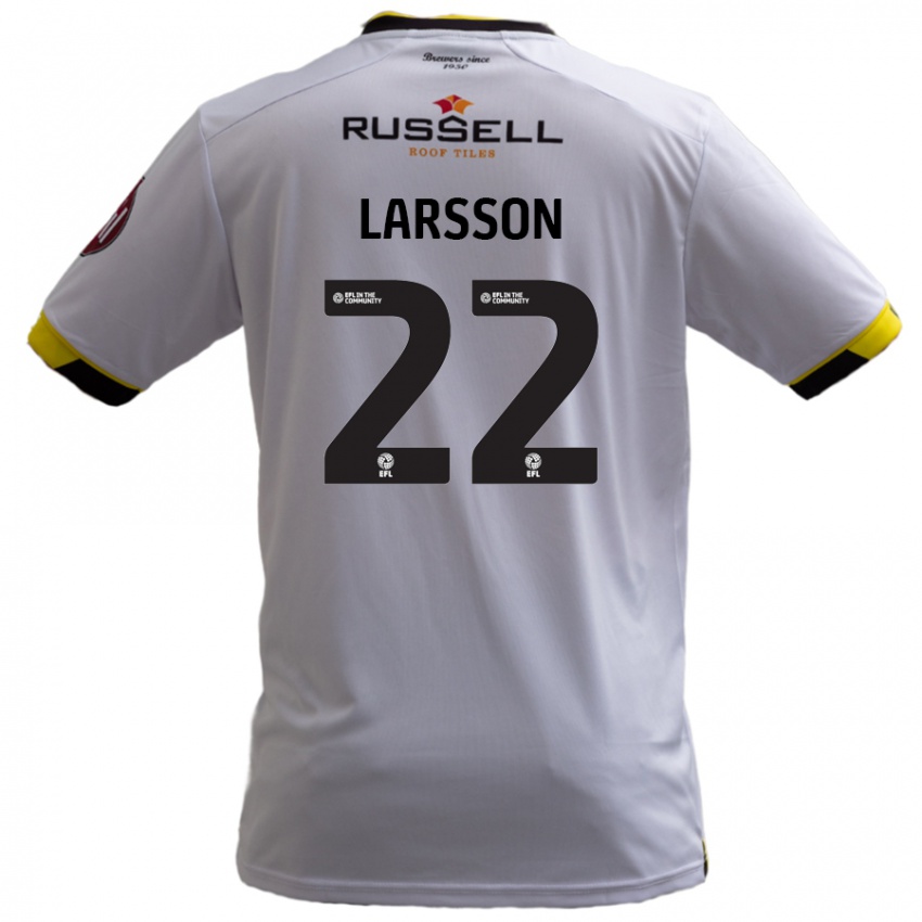 Bambino Maglia Julian Larsson #22 Bianco Kit Gara Away 2024/25 Maglietta