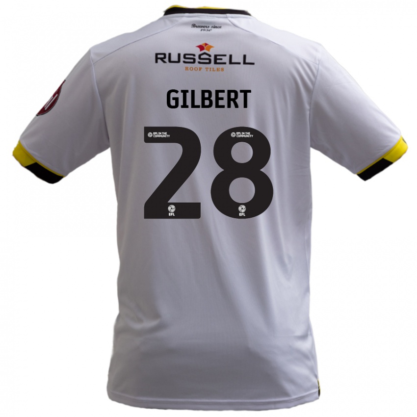 Bambino Maglia Cameron Gilbert #28 Bianco Kit Gara Away 2024/25 Maglietta