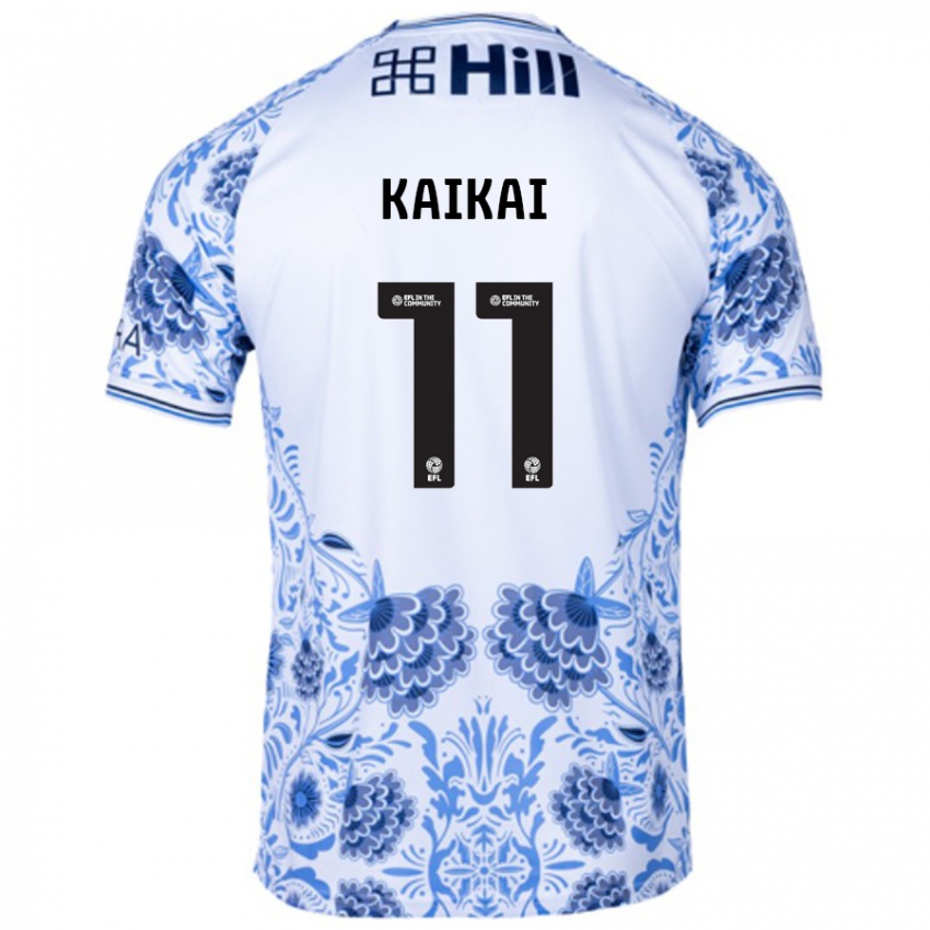 Bambino Maglia Sullay Kaikai #11 Bianco Blu Kit Gara Away 2024/25 Maglietta