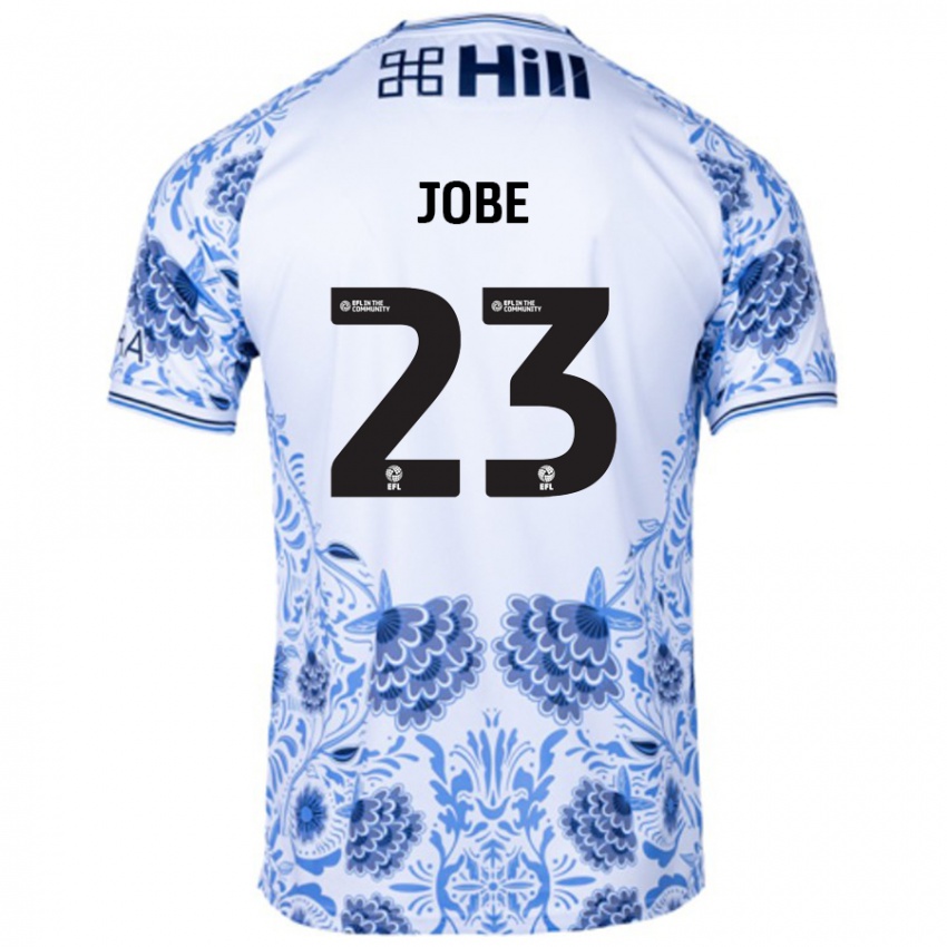 Bambino Maglia Mamadou Jobe #23 Bianco Blu Kit Gara Away 2024/25 Maglietta