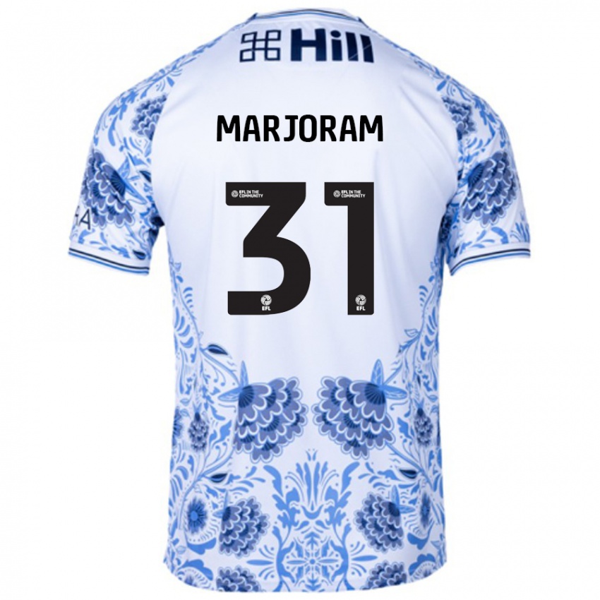 Bambino Maglia Sophie Marjoram #31 Bianco Blu Kit Gara Away 2024/25 Maglietta