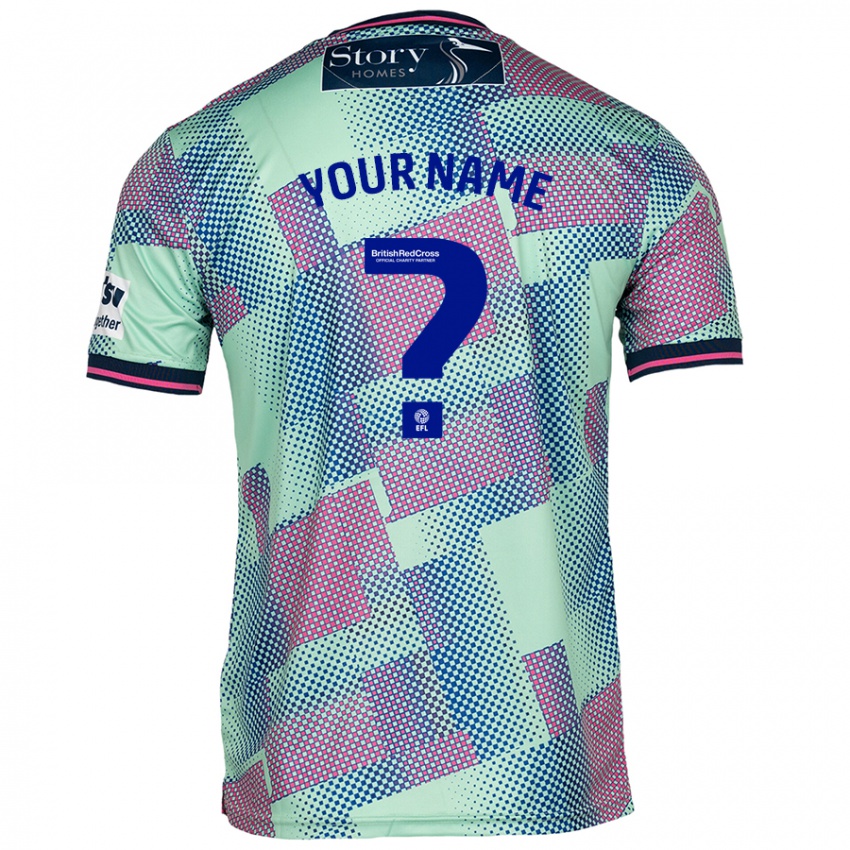 Bambino Maglia Il Tuo Nome #0 Verde Kit Gara Away 2024/25 Maglietta