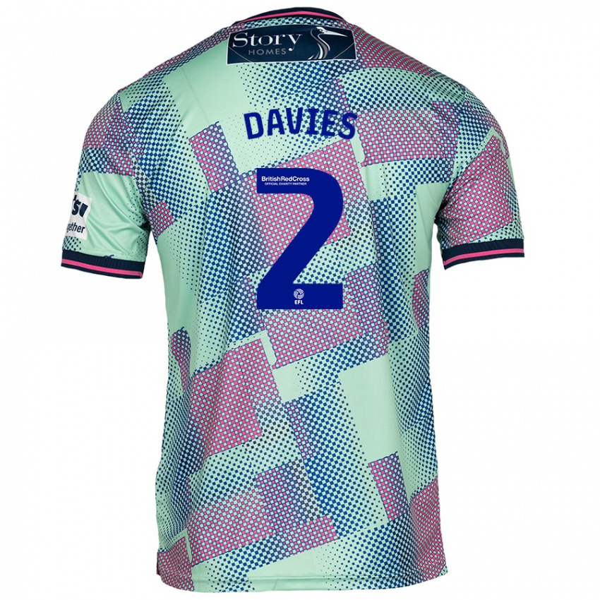 Bambino Maglia Archie Davies #2 Verde Kit Gara Away 2024/25 Maglietta