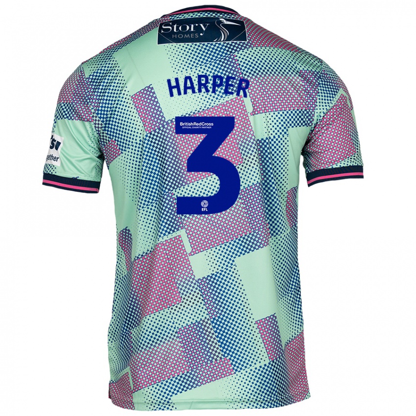 Bambino Maglia Cameron Harper #3 Verde Kit Gara Away 2024/25 Maglietta