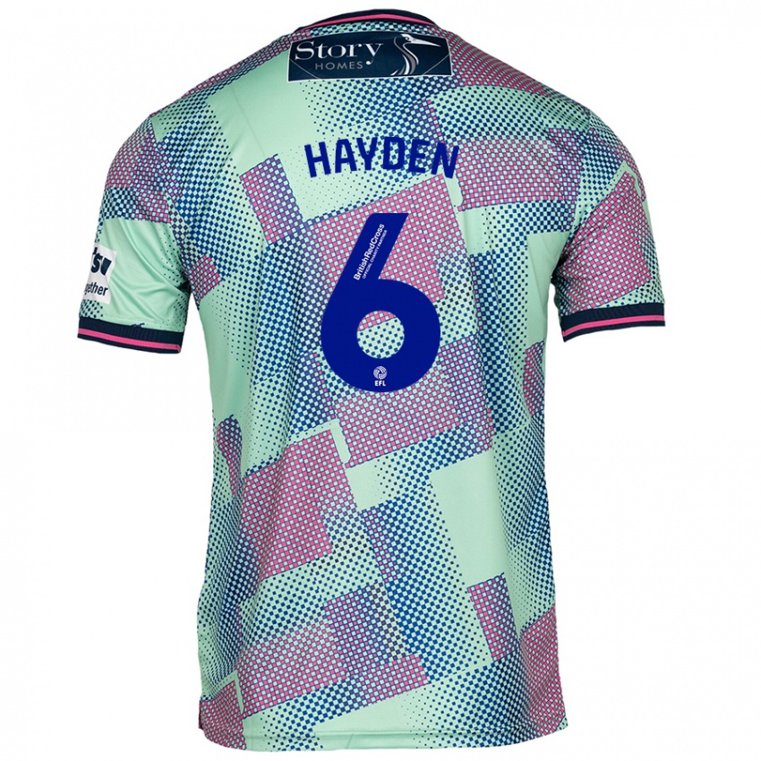 Bambino Maglia Aaron Hayden #6 Verde Kit Gara Away 2024/25 Maglietta