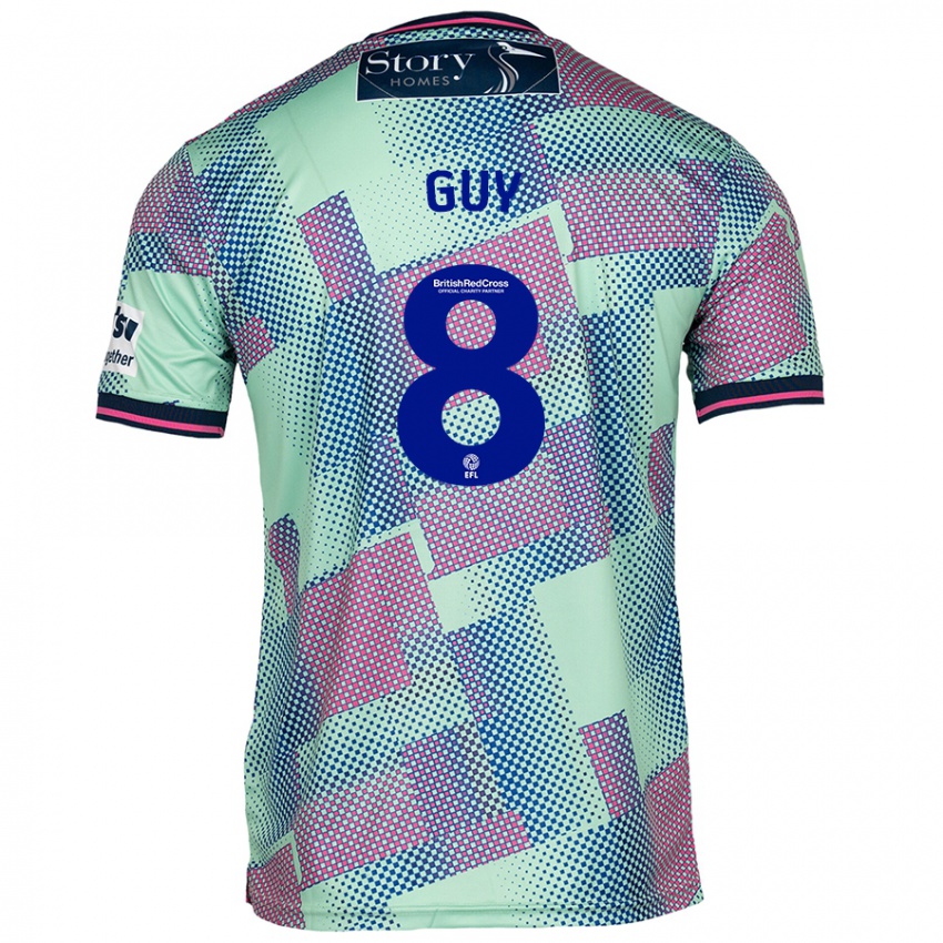 Bambino Maglia Callum Guy #8 Verde Kit Gara Away 2024/25 Maglietta