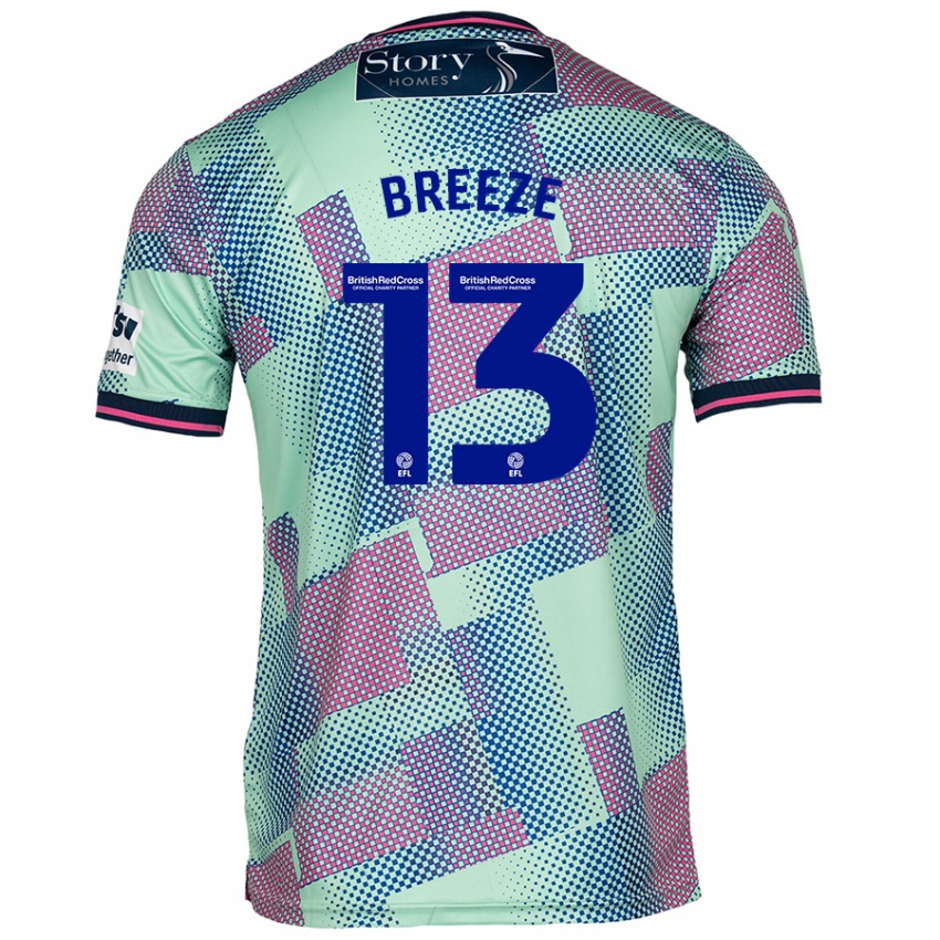 Bambino Maglia Gabriel Breeze #13 Verde Kit Gara Away 2024/25 Maglietta