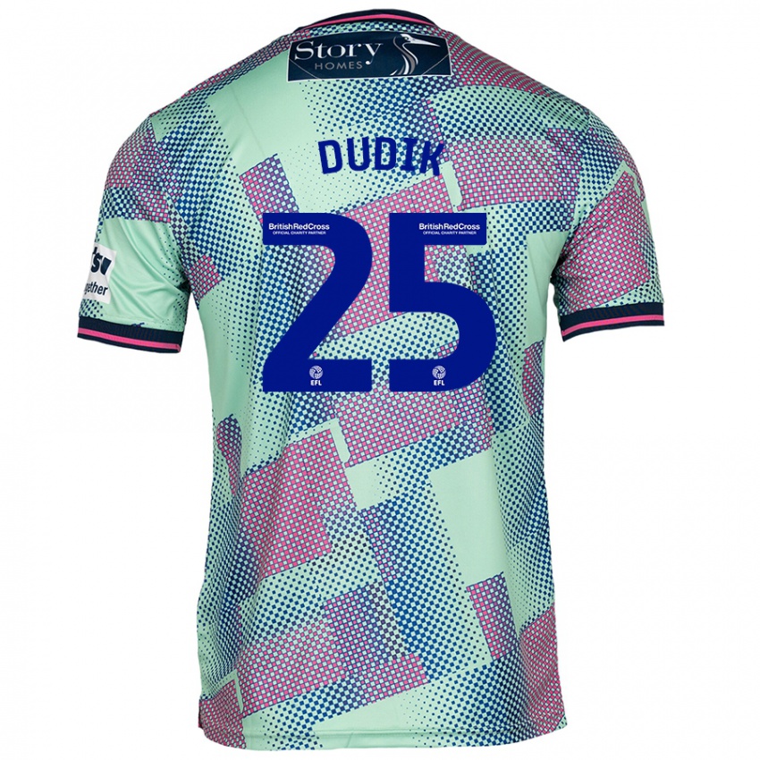 Bambino Maglia Anton Dudik #25 Verde Kit Gara Away 2024/25 Maglietta