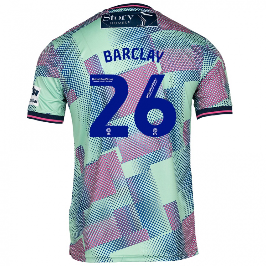 Bambino Maglia Ben Barclay #26 Verde Kit Gara Away 2024/25 Maglietta