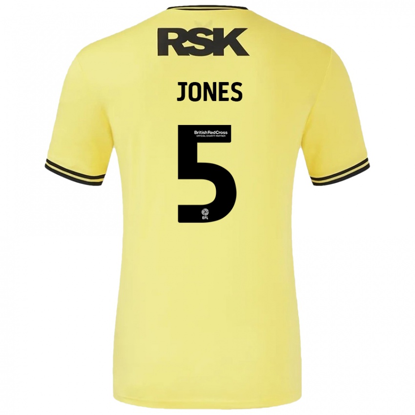 Bambino Maglia Lloyd Jones #5 Giallo Nero Kit Gara Away 2024/25 Maglietta